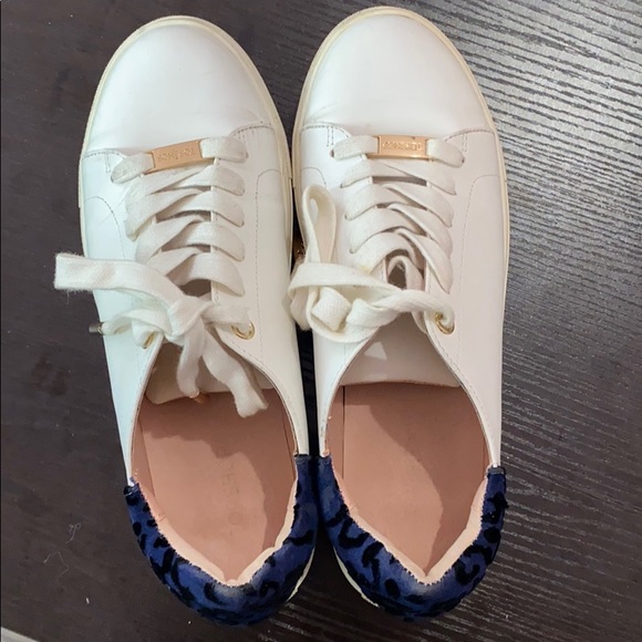 TOPSHOP WHITE LEATHER CHEETAH SNEAKERS SIZE 7 - Picture 8 of 9